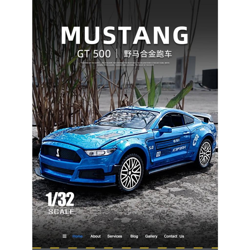 1/32 Ford Mustang Shelby GT500 Legierung Sportwagenmodell Druckguss & Spielzeugfahrzeuge Metall Automodell Simulation Sammlung Kindergeschenk