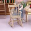 Playing House Wood Doll House Accessories Miniature Rocking Chair Dollhouse Furniture Scene Model