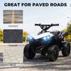 6V Kids ATV, 4 Wheeler Electric Ride on Car with Music and LED Headlights, for Ages 18-56 Months Boys and Girls, White