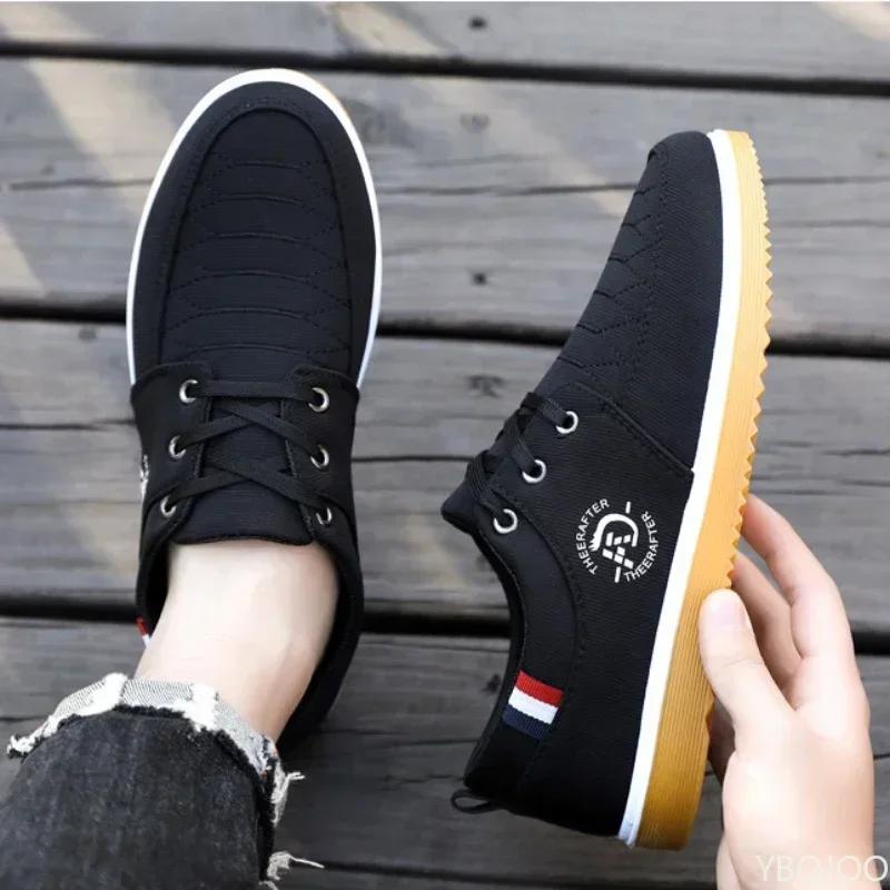 Heren Canvas Schoenen Mode Platform Sneakers voor Mannen Casual Wandelen Ademende Schoenen Heren Loafers Zapatillas Hombre 2025