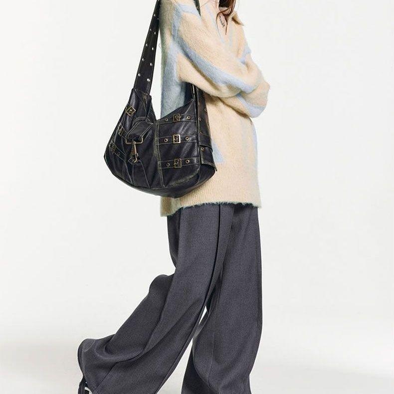 Retro 2024 Heavy Metal Punk Wide Strap Tote Bag