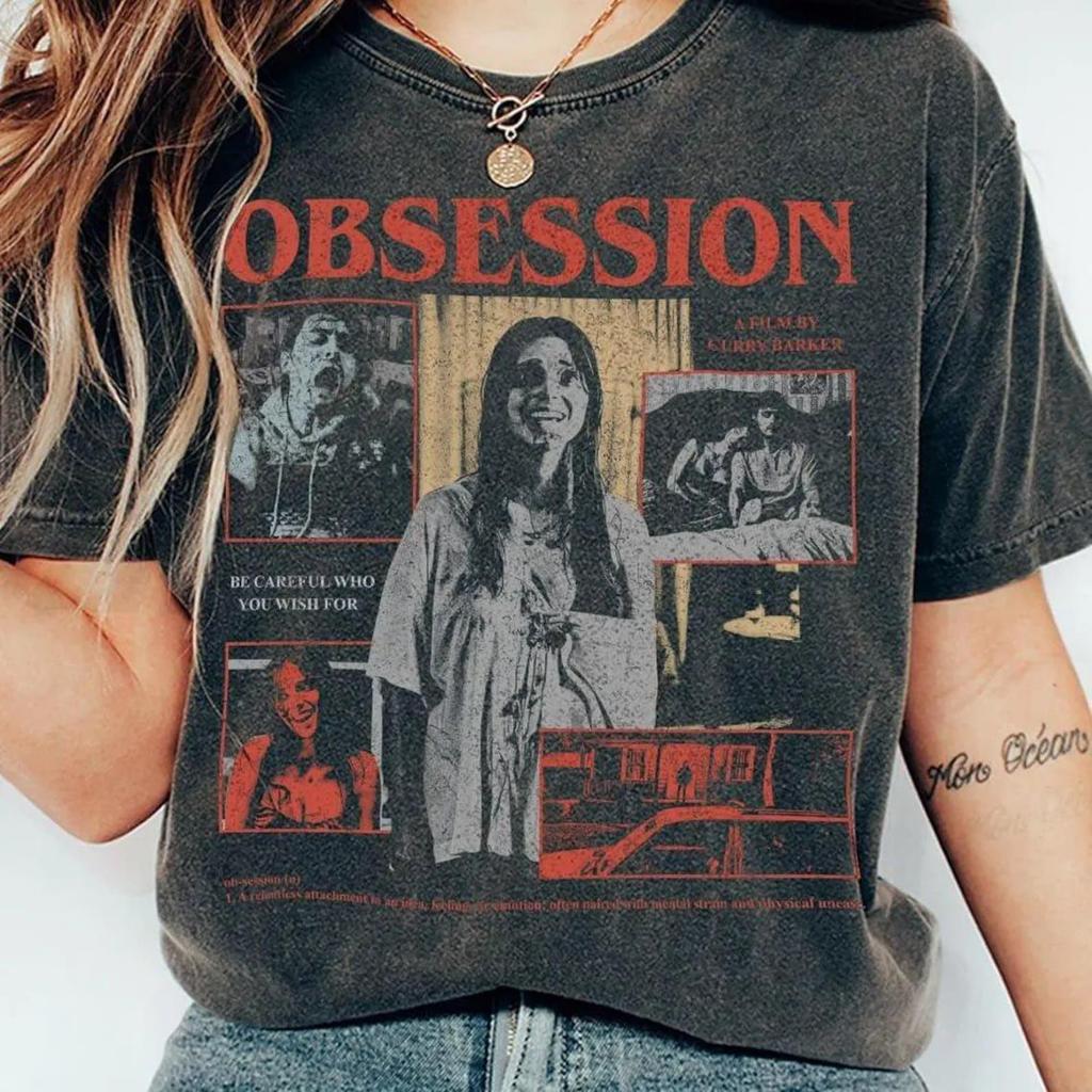 Obsession 2026 Maglietta Comfort Colors Grafica Horror Gotica Vintage, Maglietta Film Horror, Maglietta Film Obsession, Regalo per Fan Horror