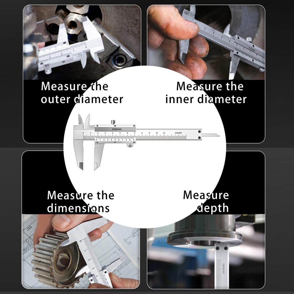 Stainless Small Size Caliper 0-100mm Vernier Caliper Portable Micrometer High Accuracy Measuring Tool for Jewelry Coins