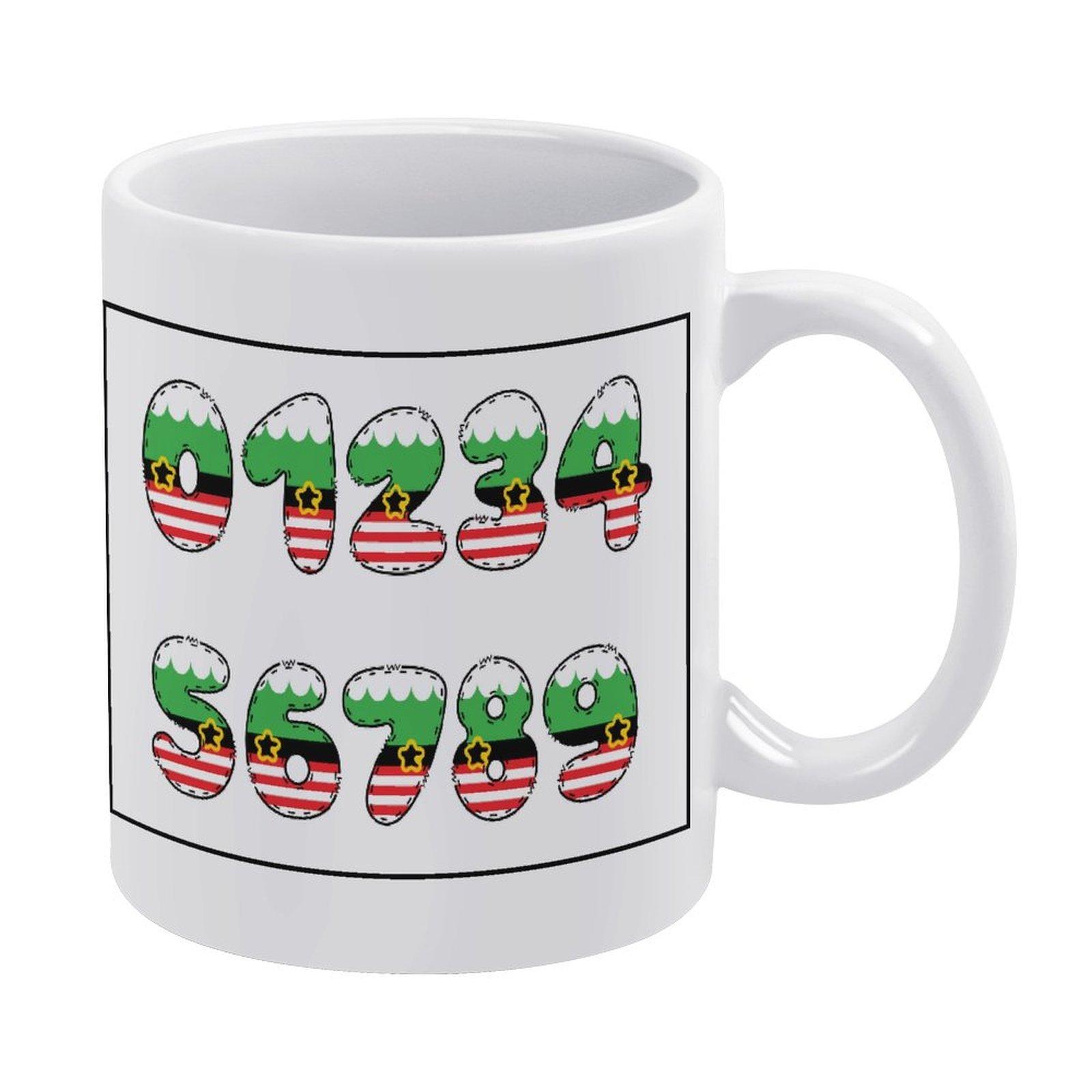 

1 шт. керамическая кофейная кружка 11 унций с двусторонним принтом, сделанная для ежедневного использования и идеально подходящая для продуманного подарка в особые моменты и события белый