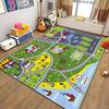 City Amusement Park Train Play Rug Kids Interactive Map Non-Slip Washable Mat Soft Nursery Bedroom Carpet 2026