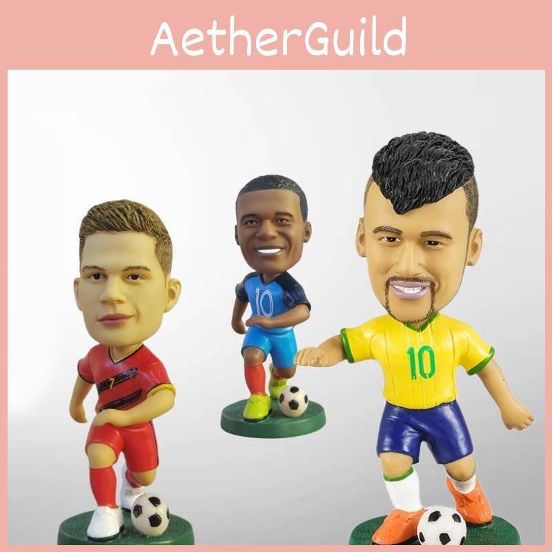 12cm Soccer Star Bobblehead Resin Figurine Perfect For Car And Home Decor**