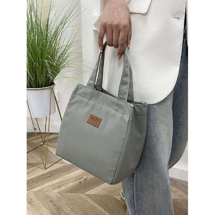 Satchel Lunch Tote Box, Lightweight Portable Lunch Storage Bag, School Office Picnic Lunch Handbag
