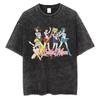 MINISO Maglietta Lavata Stampata Anime Sailor Moon Estate Nuova Cotone Uomo e Donna Larga Casual Retro Trendy Manica Corta Top