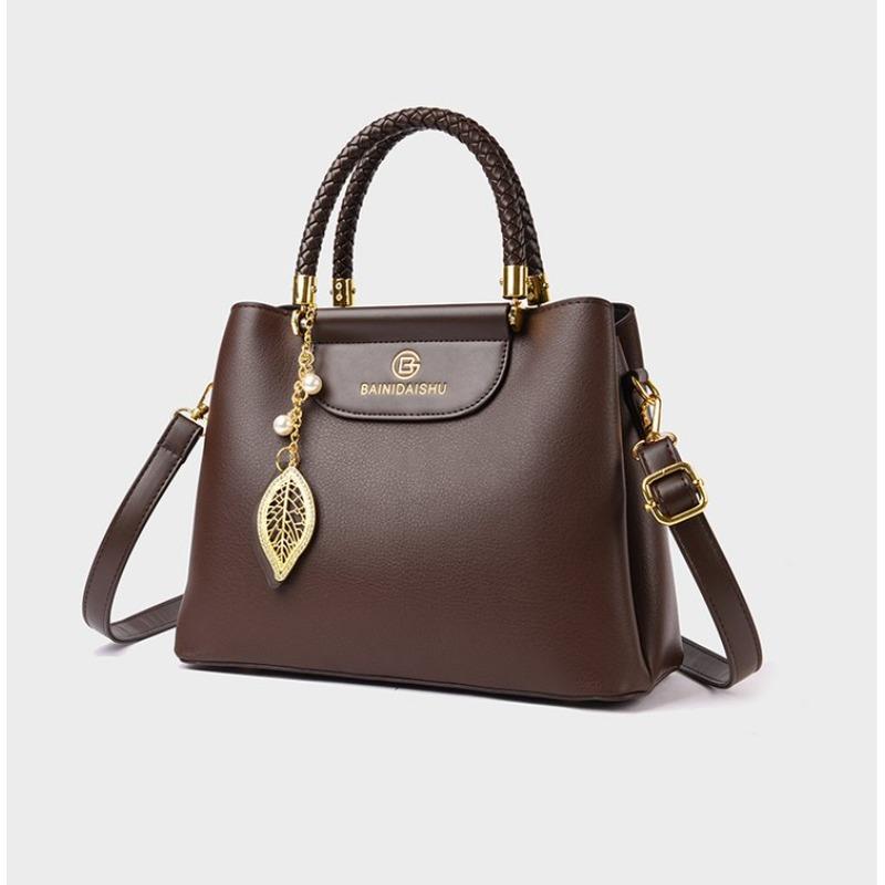 Elegante bolso tipo cartera con cremallera, moderno bolso de mano de gran capacidad para el trabajo, moderno bolso de mano con doble asa