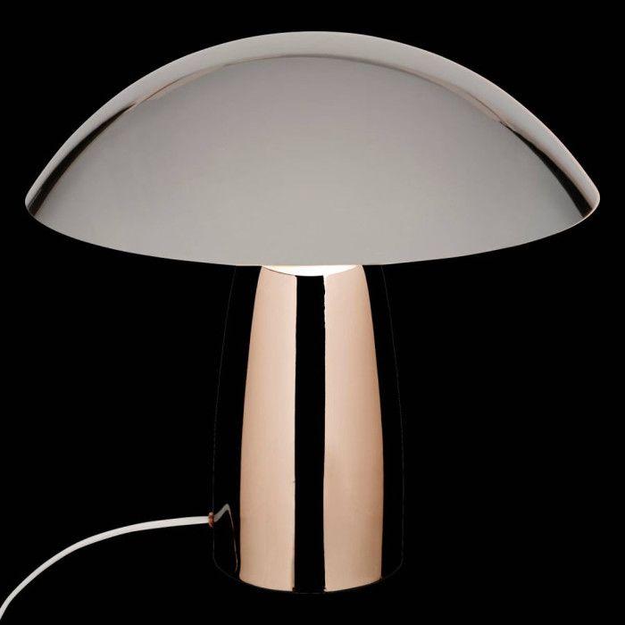 Lampe champignon Omia hauteur 34 cm argent Atmosphera
