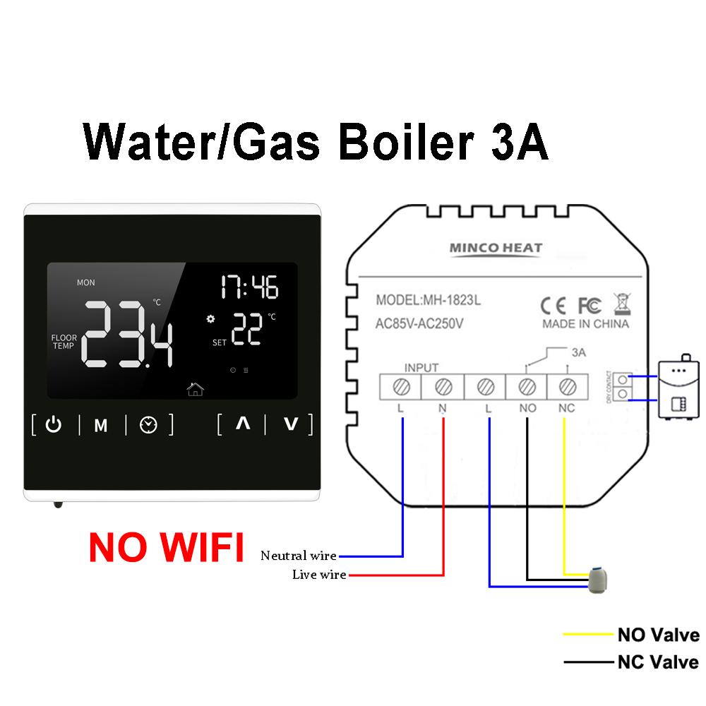 3A 16A Thermostat für Wasser-/Gaskessel/Elektrische Fußbodenheizung Programmierbarer Digitaler Intelligenter Temperaturregler
