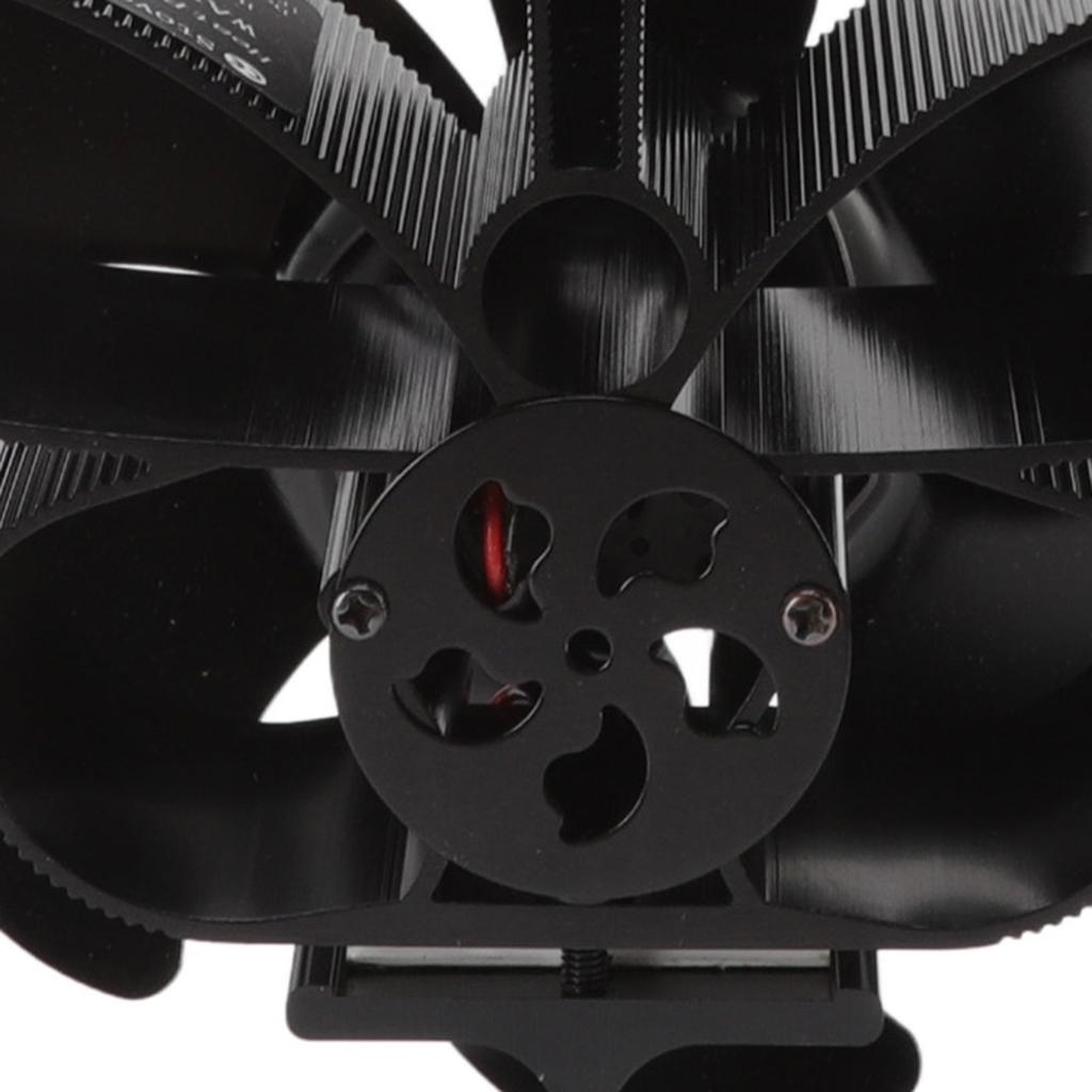 Stove Fan 6 Blades Grter   Volume Low Noise   Wr Resistance Fireplace Fan Black