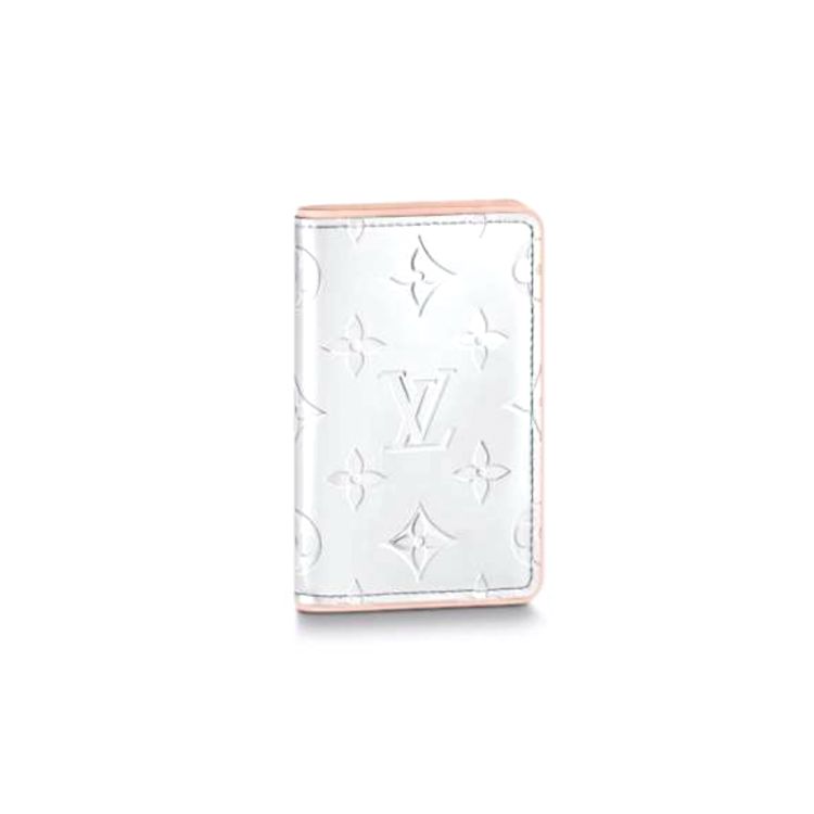 

Louis Vuitton Тонка капсульна колекція Дзеркало Класична монограма Покритий канвас Кишеньковий гаманець Тримач для карток Чоловічий гаманець Срібло M80805 Box(Basic Set+Box)