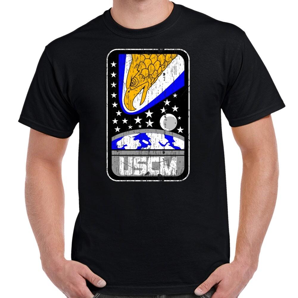 USCM Colonial Marines Eagle Logo Distressed Adult T-Shirt S разноцветный