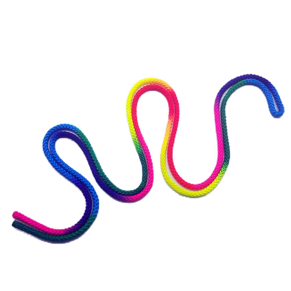 3 Meter Gymnastics Rope Rainbow Rhythmic Gymnastics Rope Sports Training Competition Rope DIY Braid