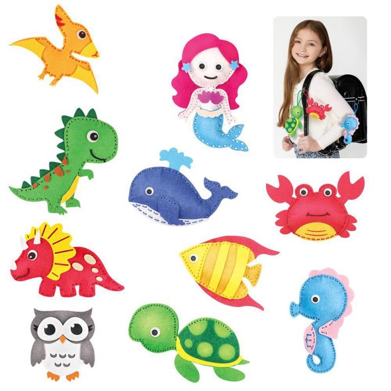 DIY Felt Animal Sewing Kit Kids 4-6 Educational Craft Toy