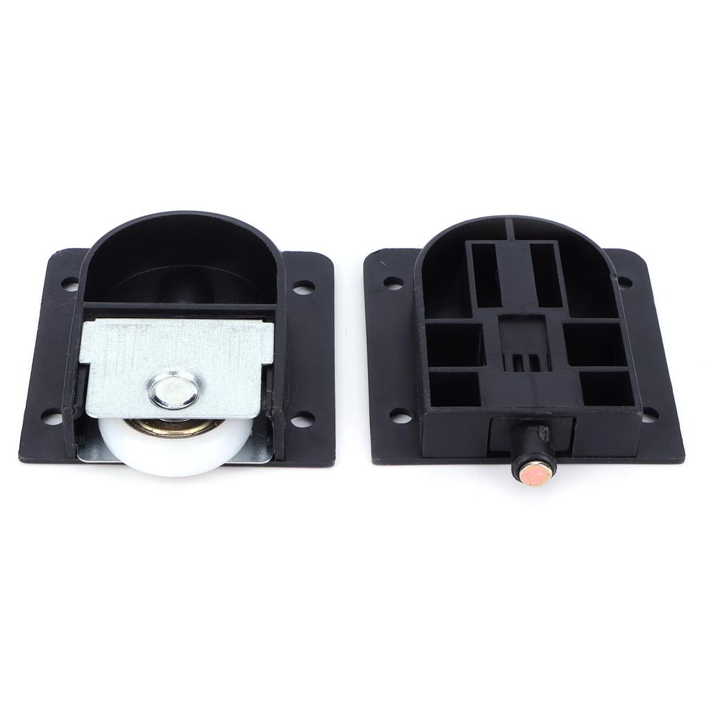 Rotella Silenziosa per Porta Scorrevole Puleggia in Plastica Nera con Cuscinetto Accessorio Ferramenta per Mobili