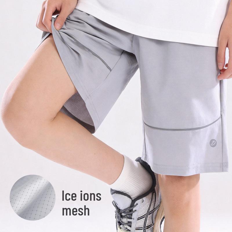 Boys' Ice Silk Quick-Dry Summer Shorts - New 2026 Style, Breathable & Lightweight Sportswear for Big Kids