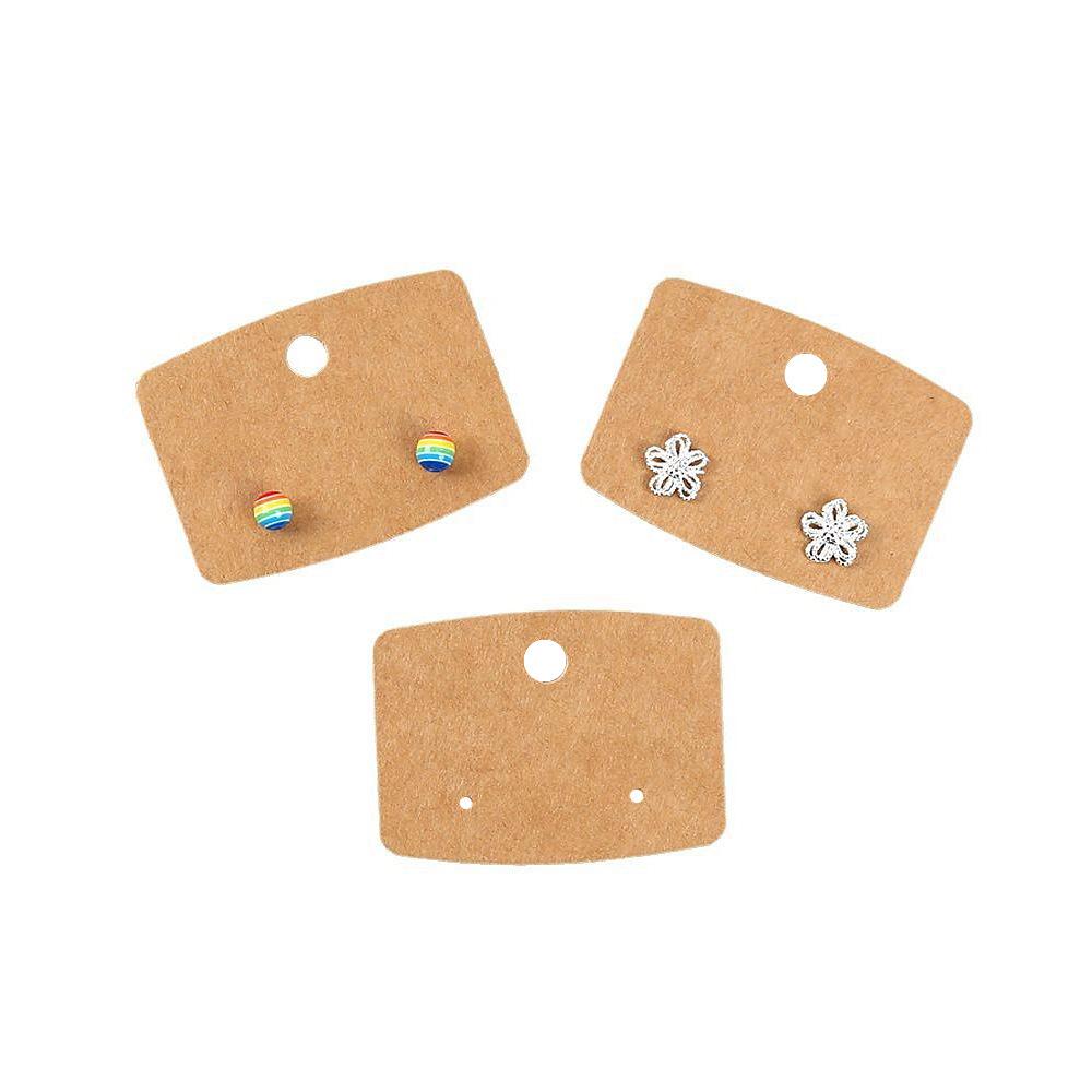 Retro Kraft Paper Earring Display Cards for Jewelry Packaging