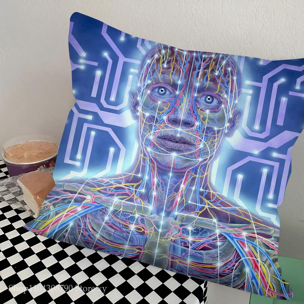 Abstract Alex Grey Trippy Psychedelic Pillow Bedroom Sofa Leisure Comfort Cushion Car Living Room Home Decoration