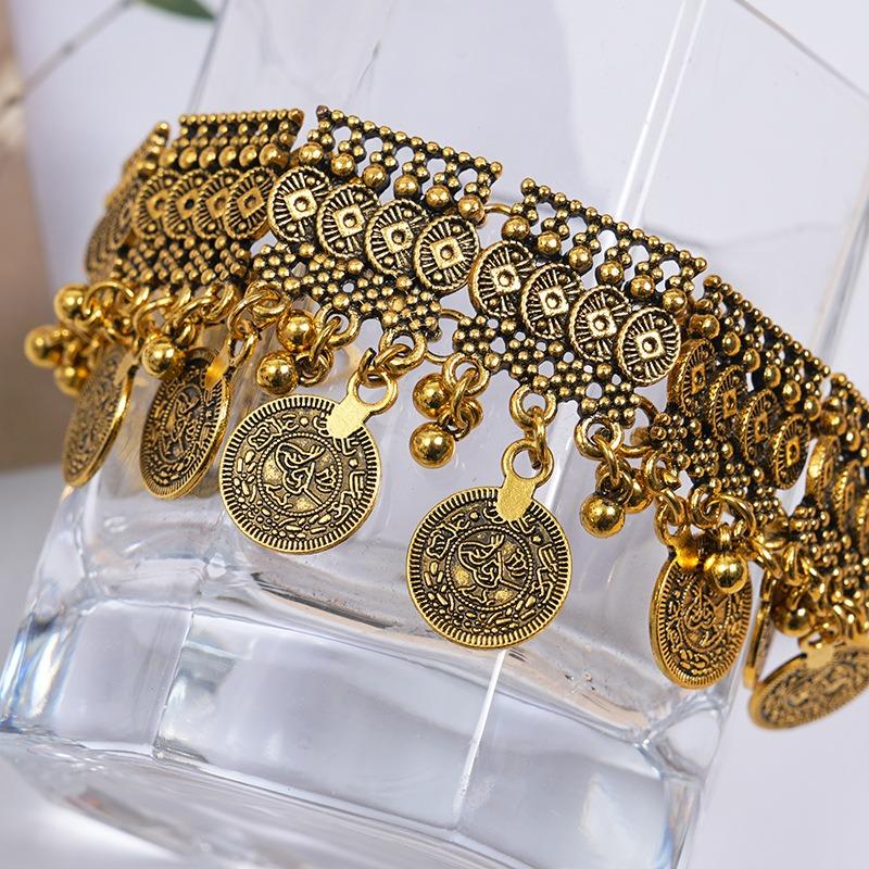 Fashion Personality Ethnic Style Retro Ancient Gold Bracelet, Universal Fringed Bracelet Necklace