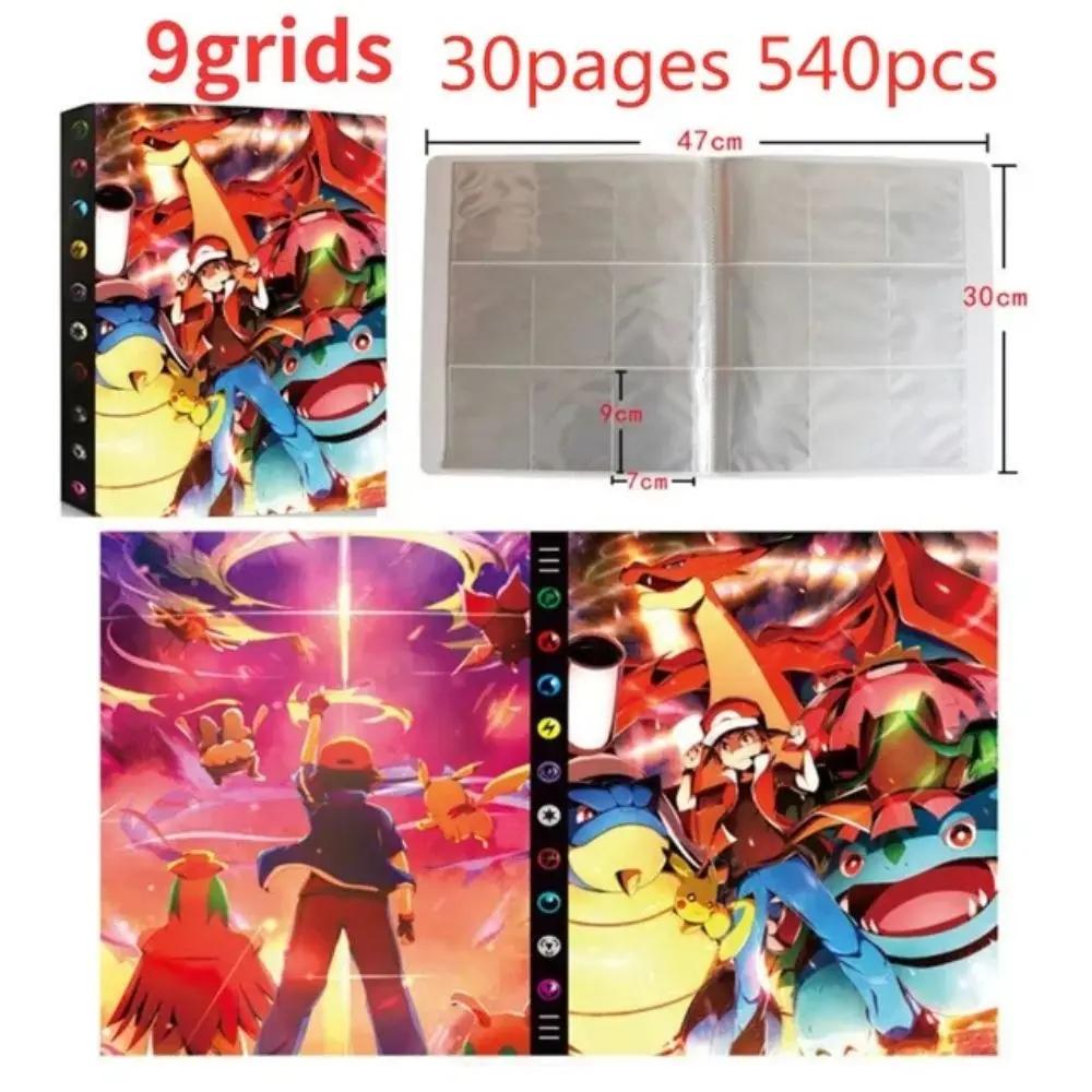 Cartoons Cards Cards Cards Kids Childrens 9 Pockets 540 Book Album Anime Map Game PIKACHU Collectible Birthday Gift Present For