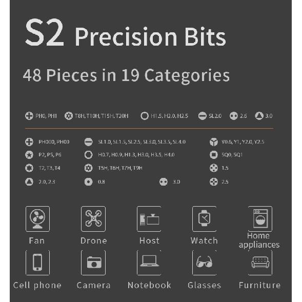 62/6 in 1 Precision Electric Screwdriver Set Power Tool Kits Rechargeable Wireless Mini Small Bits for Xiaomi Mobile Cell Repair