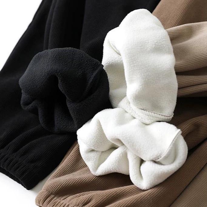 Women's Pants Autumn Winter Warm Pant Winter Sanitary Pants with Thickened Cotton Women's Vertical Stripes for Slimming and Loose Fit
