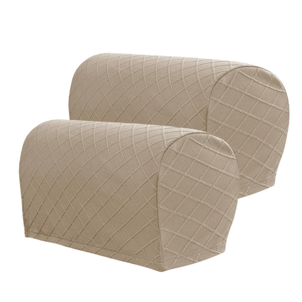 2PCS Home & Living Stretch Rhombus Armrest Covers Furniture Removable Sofa Cover Solid Stretchy Couch Arm Protector Sofa