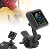 Clip on Tuner, High Definition Color Screen USB Rechargeable Ukulele Tuner Suitable for Guitar Bass Ukulele Violin (AT-102 black)