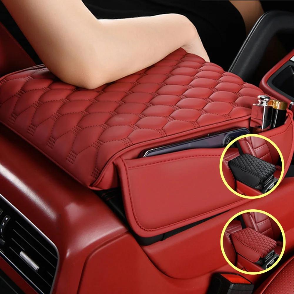 1Pc Car Center Console Protector Cover Armrest Box Memory Foam Anti Slip Arm Rest Mat Storage Pocket Auto Interior Accessories