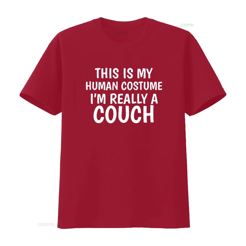 Mens This Is My Human Costume I M Really A Couch T Shirt Black X Large vintage Washed designer clothes Slightly Soft Stretched