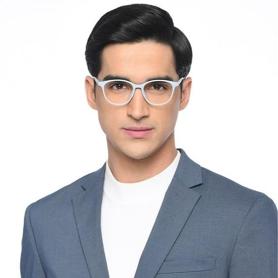 LENSKART BLU | Computerbrille mit Null-Brillenunterbrechung | Blendfrei, leicht | Rechteckiger Vollrand | Für Männer & Frauen | Mittel | LB E16221