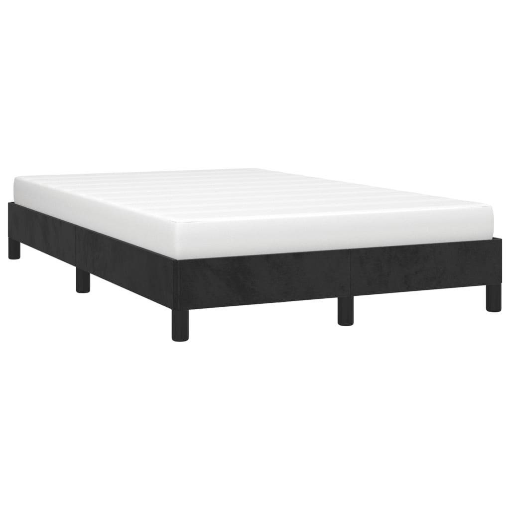 Bed Frame without Mattress Black 120 x 190 cm Velvet