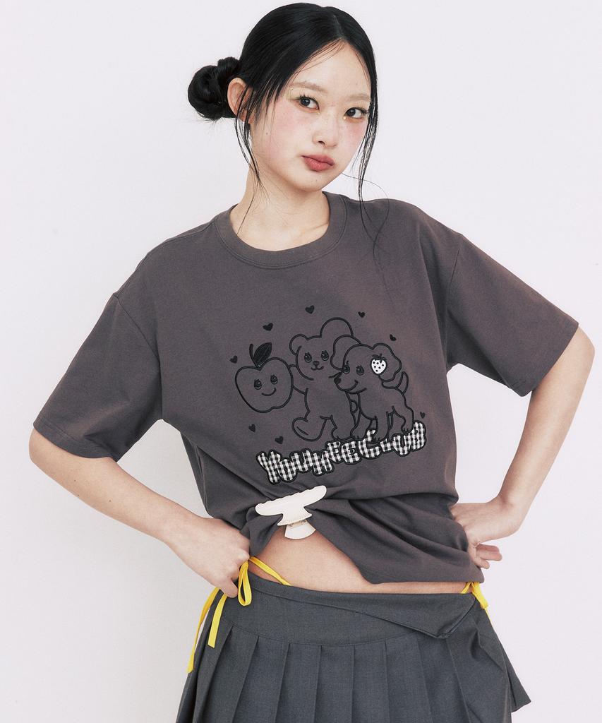 YOUHEE Youhee Club Graphic T-Shirts_Charcoal