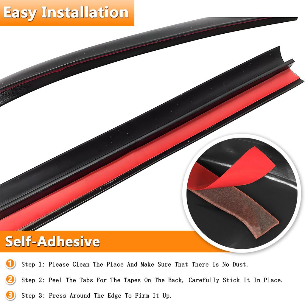 Car Roof Flow Seal Strip Hard Top Rubber Seal for Jeep Wrangler JK JL 2007-2025 Waterproof Dustproof Reduce Noise Sun-Resistant