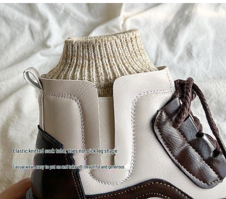 Girls' Martin Boots - 2025 Fall/Winter Soft Sole, Versatile British Style, Two-Cotton Short Boots for Kids