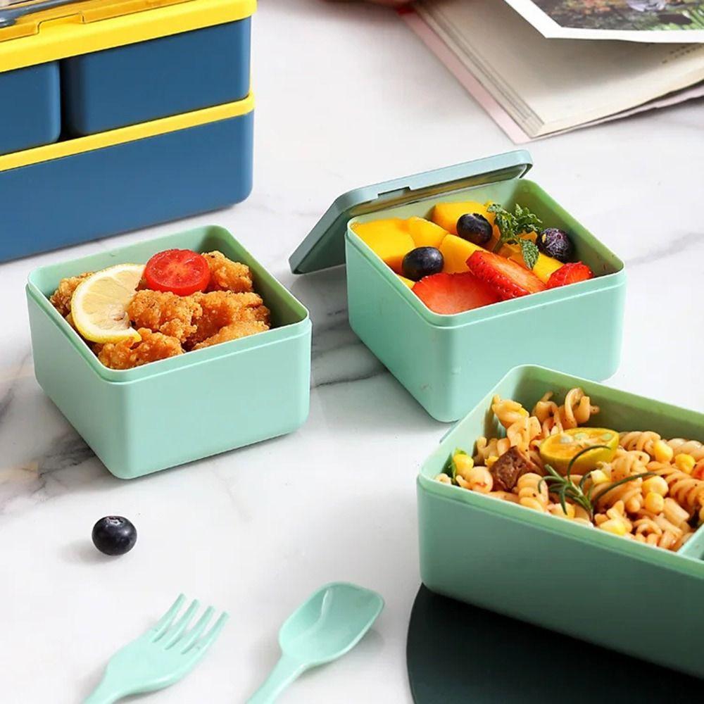 Leakproof Design Travel Food Container Single/Double Layer Food Lunchbox  Office Use