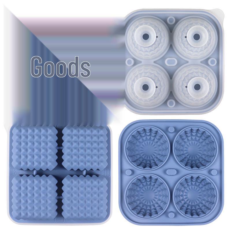 Silicone Ice Hockey Mold - Hand Grenade and Rhombic Ice Stick for Whiskey