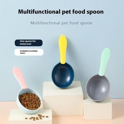 Pet Feeding Shovel Cat Food Scoop With Sealing Clip Multifunctional Plastic Pet Food Dedicated Measuring Pet Feeding Spoon