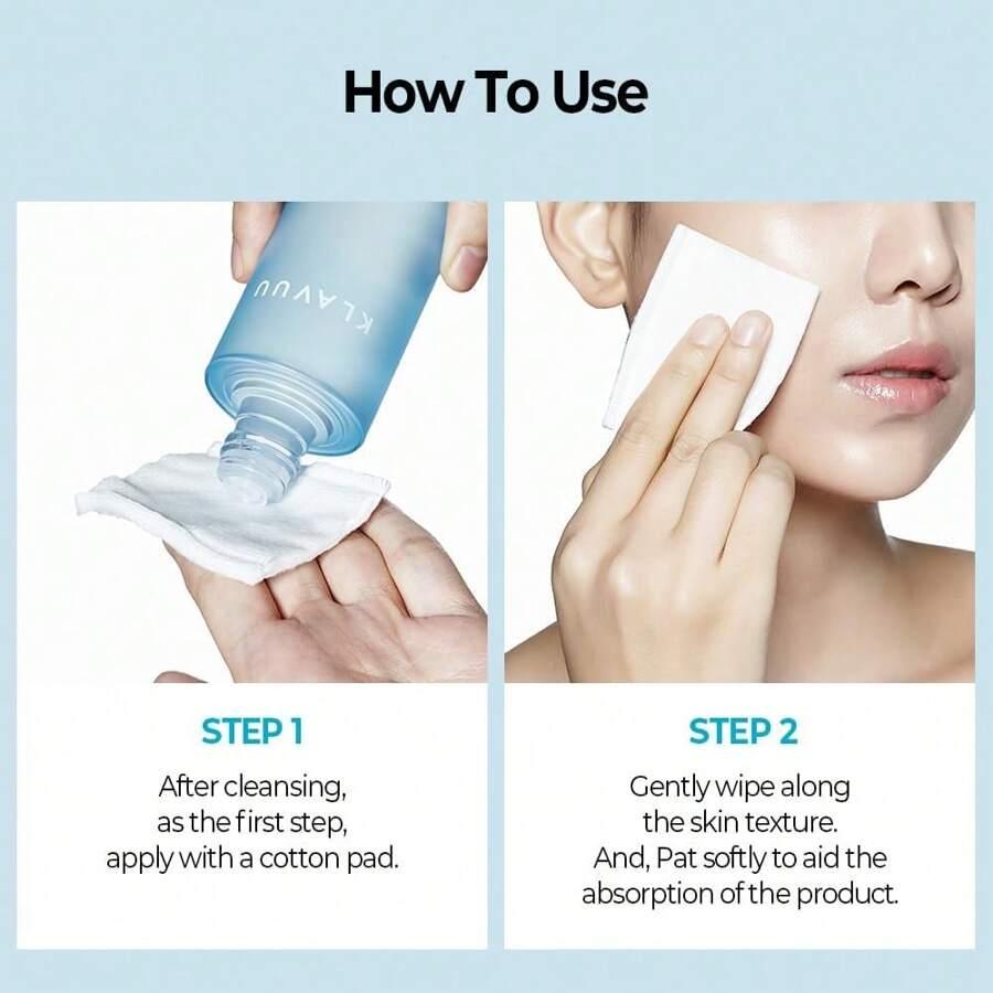 KLAVUU Blue PEARLSATION ONE Day 8 Cups Marine Collagen Aqua Toner 140ml - Deeply Hydrating & Soothing For Skin Radiance