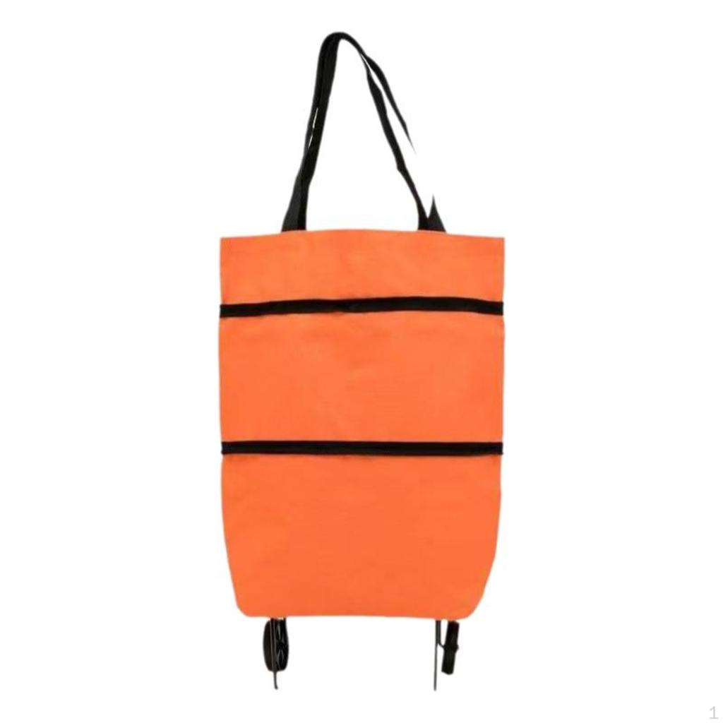 Shopping Bag with casters, Foldable, Portable, Lightweight, Grocery Tote Green 12.5kg