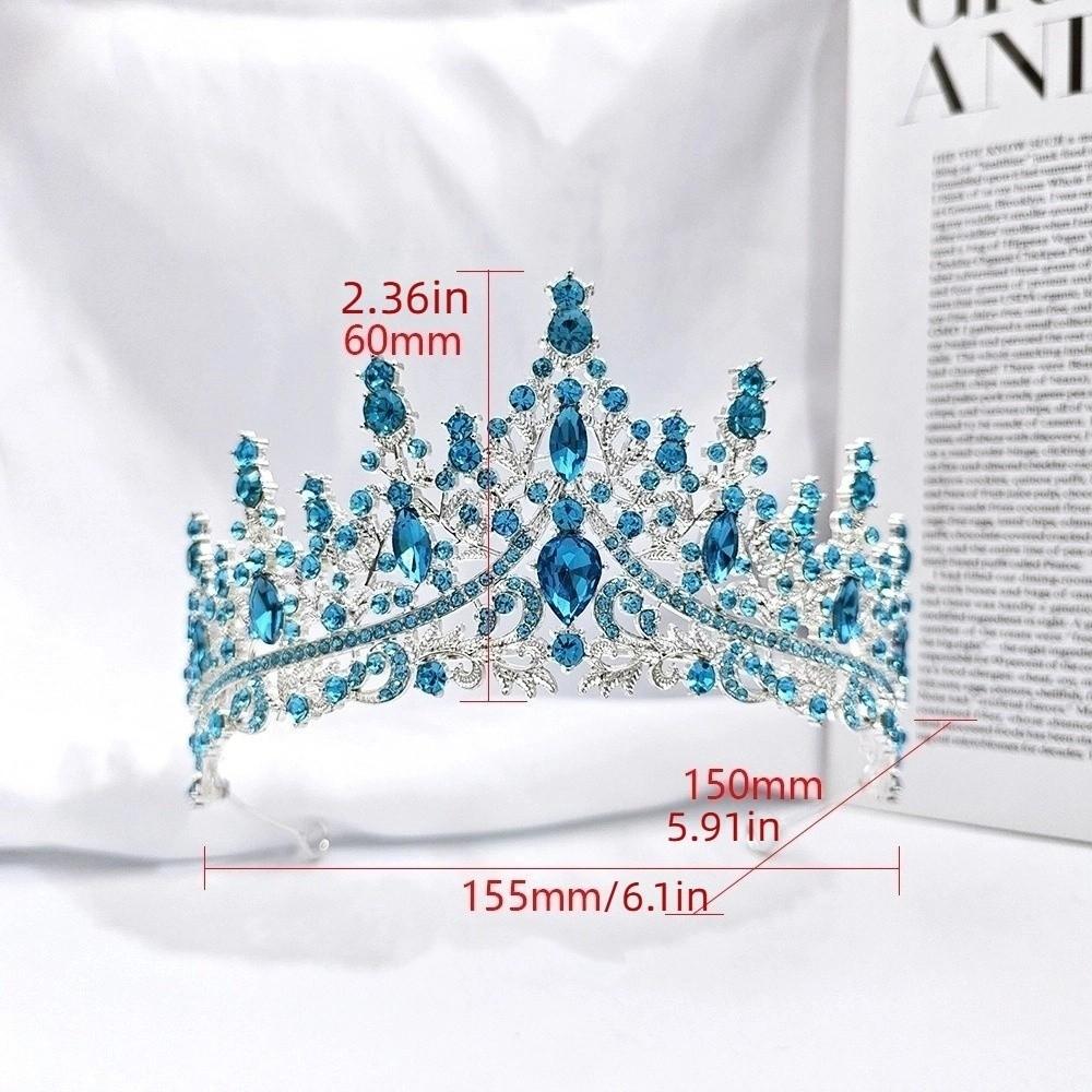 Hair Jewelry Baroque Crystal Crowns Shiny Ornament Princess Crown Rhinestone Diadem  Wedding