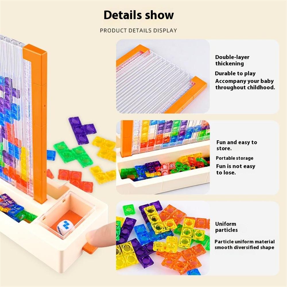 2145 3D Tetris Building Block Puzzle Toy Parent-Child Interactive Desktop Game