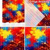 2D Flat Printing 2pcs Curtain Scene Curtains Holi Festival Color Explosion Digital Printed Polyester Drapes Seasonal Party &