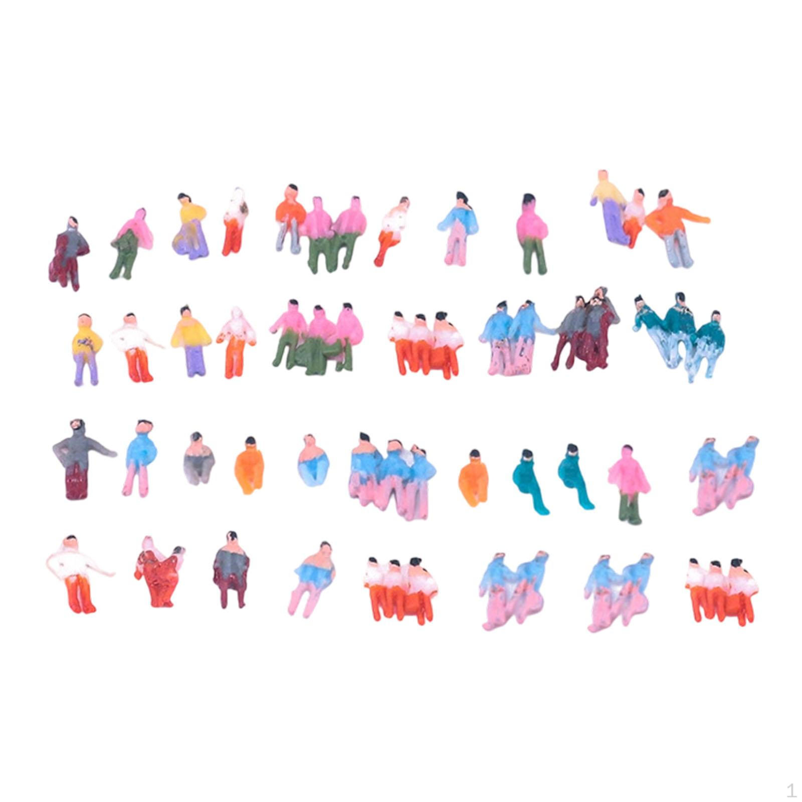 

Miniature Figure Set, Human Figures, Model Diorama Accessories, Made of Fine PP 55pcs 9mm
