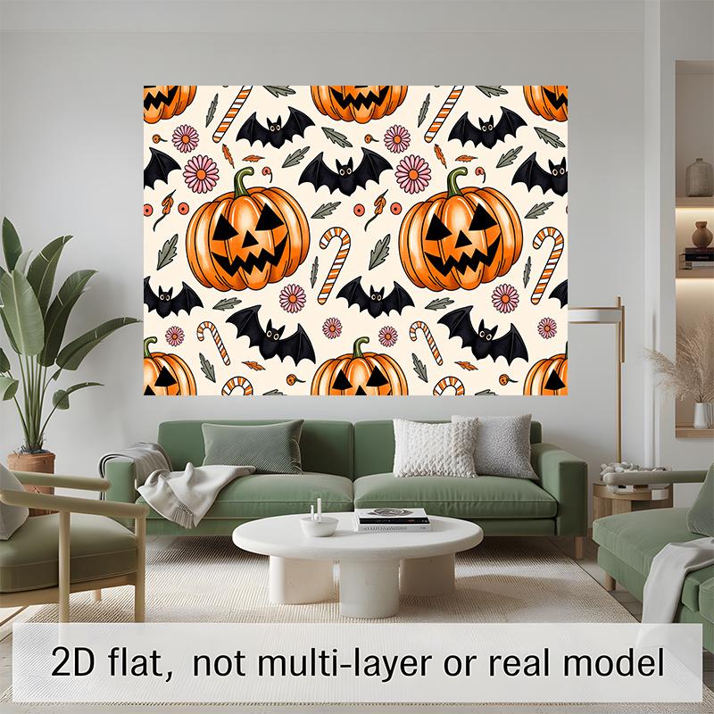 Party Backdrop Halloween Flat Banners Pumpkin Candy Corn Celebrations Wedding Enthusiasts Photo Background Decor Front Door Decor