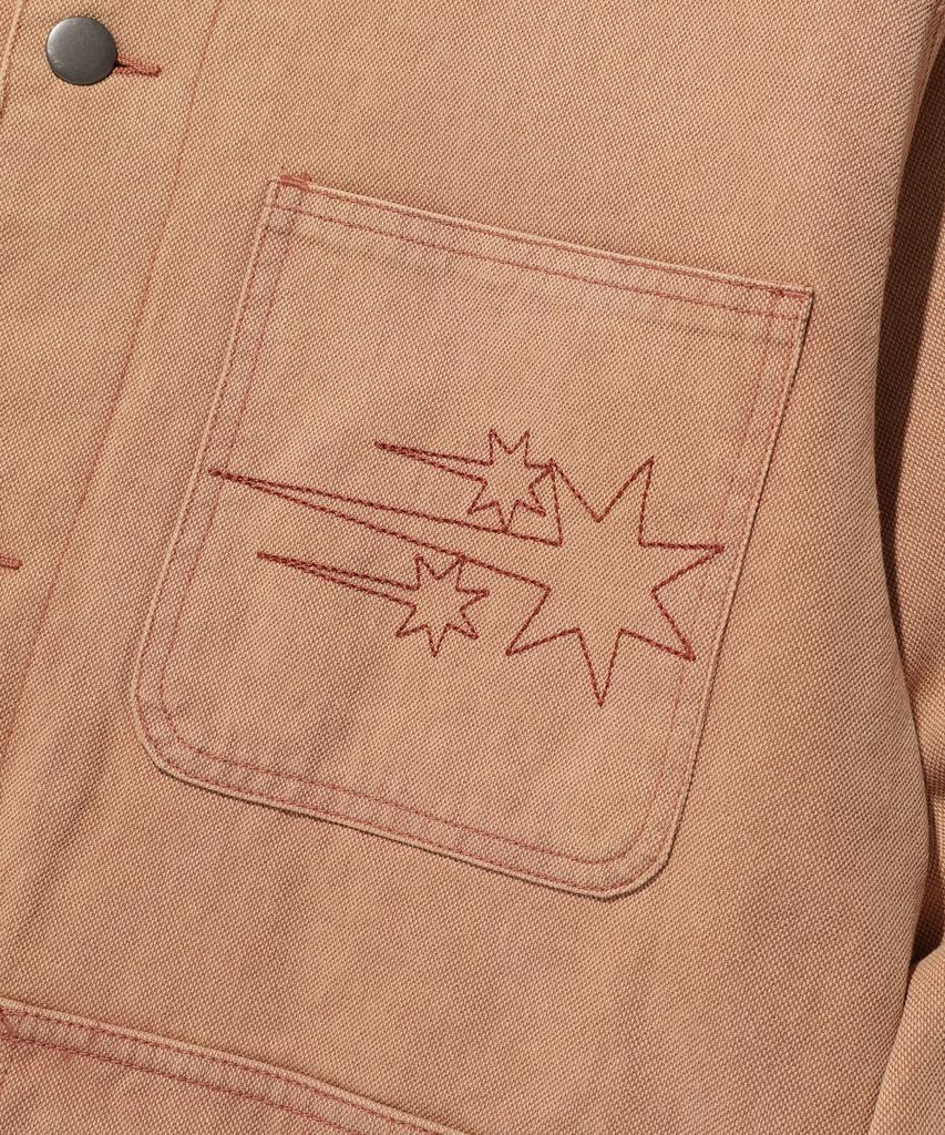 Niceghostclub Cotton Garment Dyed Chore Jacket_Brick(Ng2Dfud102A)