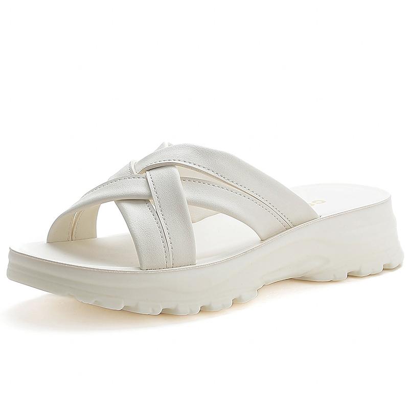 2024 New Summer Style Comfortable and Wear-resistant Casual Open-toe Elegant and Fashionable Women's Fish Mouth Slippers