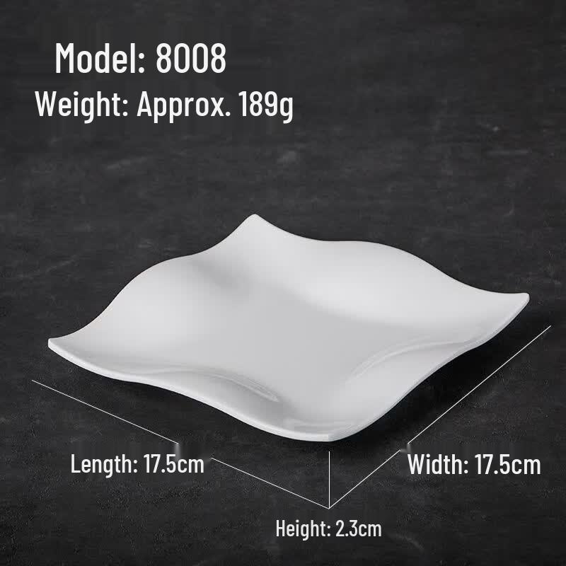 ZISIZ Wavy Edge Square Plastic Multipurpose Plates